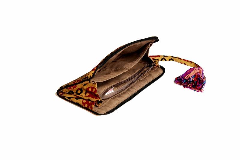 Cotton Batik Zip Wallet