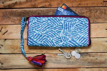 Cotton Batik Zip Wallet 1