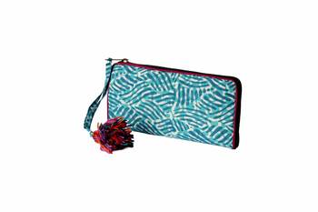 Cotton Batik Zip Wallet 4