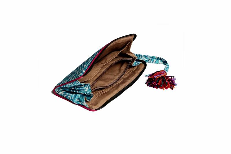 Cotton Batik Zip Wallet