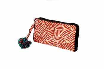 Cotton Batik Zip Wallet 3