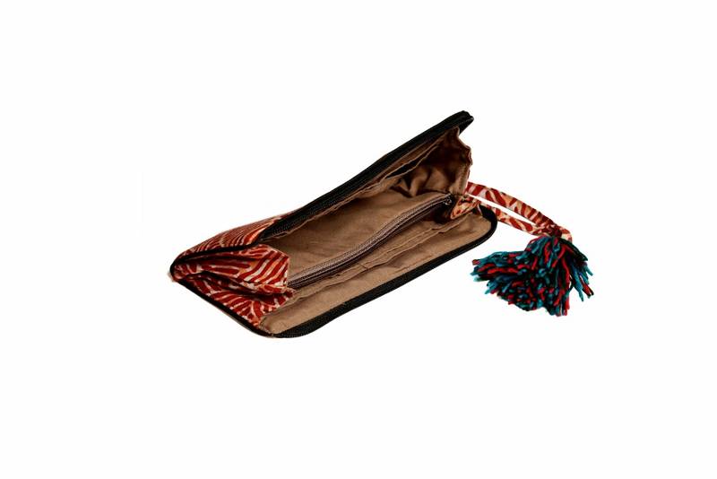 Cotton Batik Zip Wallet