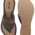 Trends & Trades Womens Hand-Woven Genuine Tan & Gold Leather Flats