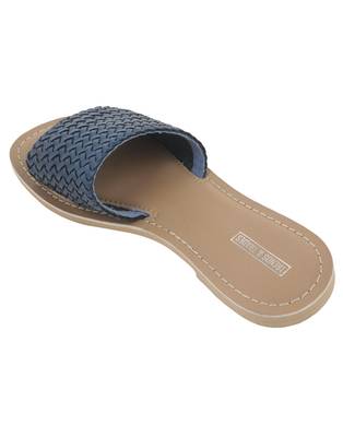 Trends & Trades Womens Hand-Woven Genuine Tan & Gold Leather Flats 4