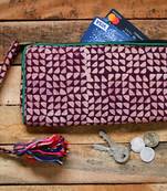 Cotton Batik Zip Wallet