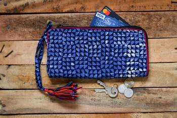 Cotton Batik Zip Wallet 1