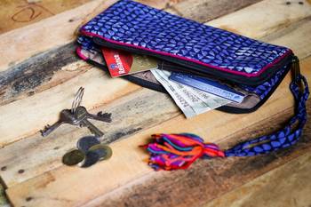 Cotton Batik Zip Wallet 2