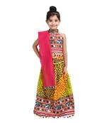 Yellow Bandhani Halter Neck Chaniya Choli