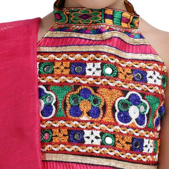 Yellow Bandhani Halter Neck Chaniya Choli 2