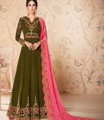 Mehendi embroidered georgette salwar