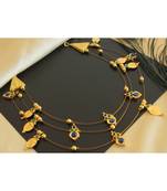 Beautiful Blue Green Lakshmi Coin Designer Necklace