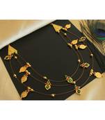 Beautiful Green Kemp Lakshmi Coin Designer Necklace