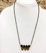 Black Moti Pearl Banu Pendant Beads Single Line Layer Mangalsutra Western Stylish Jewellery
