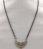 Golden Pendant Stone Lankan Black Beads Single Chain Necklace For Girls