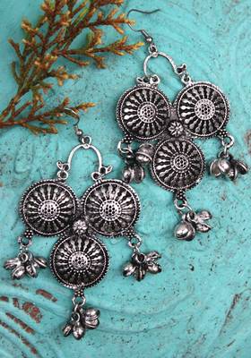 German Silver Oxidized Earrings 2