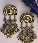 Gold Plated Ghungroo Long Earring