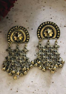 Gold Plated Ghungroo Long Earring 2