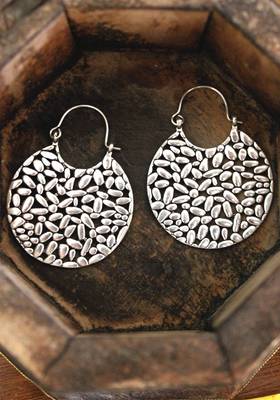 German Silver Tribal Earring 1