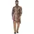 Brown Printed Brocade Silk Kurta Pajama