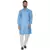 Blue Plain Cotton Kurta Pajama