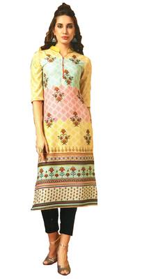 Multicolor Rayon Long Kurtis 1