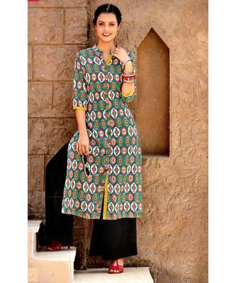 Grey Rayon Long Kurtis 1