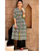 Grey Rayon Long Kurtis