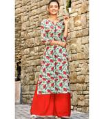 Blue Rayon Long Kurtis