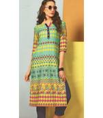 Green Rayon Long Kurtis