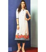 White Rayon Long Kurtis