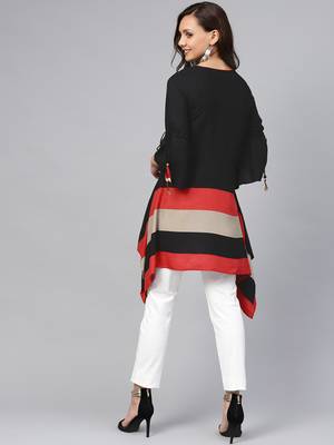 Black plain liva short-kurtis 2