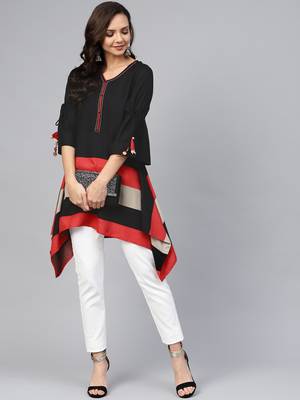 Black plain liva short-kurtis 4