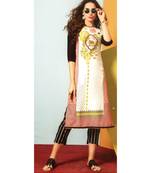White Rayon Long Kurtis