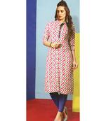 Pink Rayon Long Kurtis