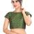 Women's Bottle Green Cotton Readymade Padded Saree Blouse