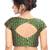 Women's Bottle Green Cotton Readymade Padded Saree Blouse