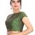 Women's Bottle Green Cotton Readymade Padded Saree Blouse