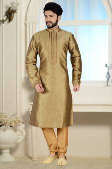 Copper Stylish Silk Kurta Set
