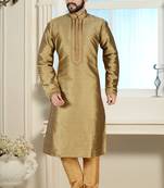 Copper Stylish Silk Kurta Set