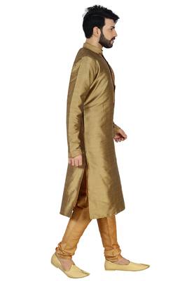 Copper Stylish Silk Kurta Set 2