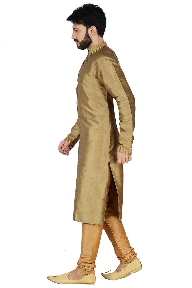 Copper Stylish Silk Kurta Set