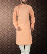 Peach Stylish Embroidery Kurta Set