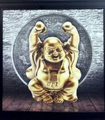 Laughing Buddha Design Satin Matt Texture UV Art Painting