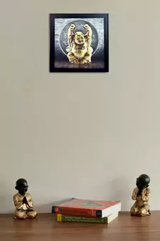 Laughing Buddha Design Satin Matt Texture UV Art Painting