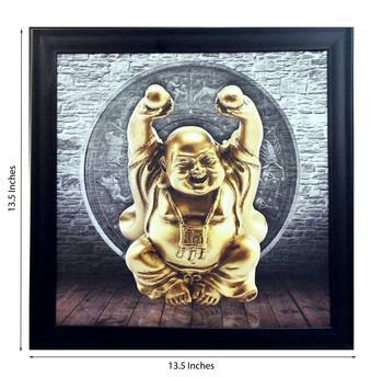 Laughing Buddha Design Satin Matt Texture UV Art Painting 3