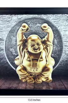 Laughing Buddha Design Satin Matt Texture UV Art Painting