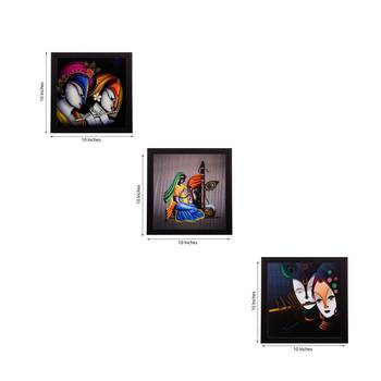 Set of 3 Satin Matt Textured Art Painting 2