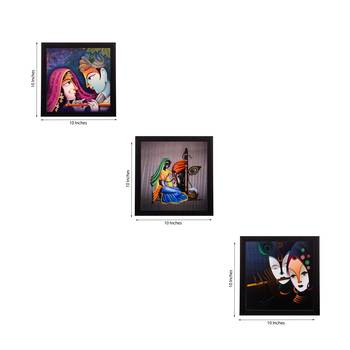 Set of 3 Satin Matt Textured Art Painting 2