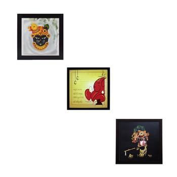Set of 3 Satin Matt Textured Art Painting 1