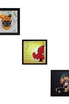 Set of 3 Satin Matt Textured Art Painting